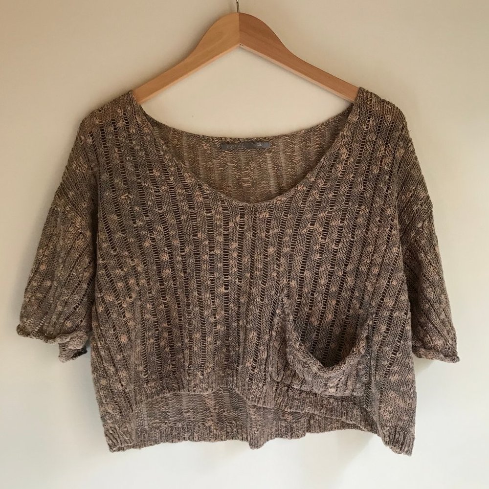 Oatmeal Knit Crop Top M